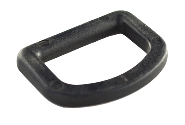 D-Ring, Plastic, 1", Black 